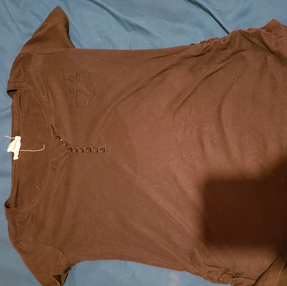 Black half button